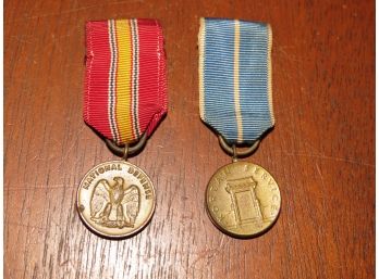 Korean War Medals 'national Defense' & 'Korean Service' - Lot Of 2