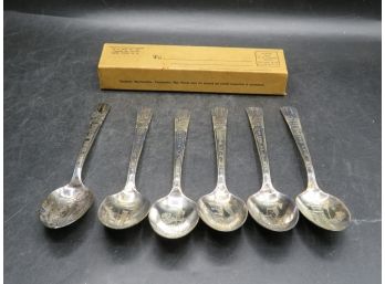 Wm. Rogers & Co. Silver Plated 1939 World's Fair New York Spoons - In Original Box - Set Of 6