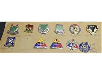Military Pins - Assorted Lot Of 11