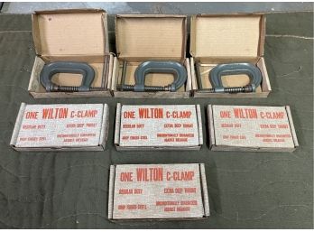 Wilton 2 INCH Drop Forged Steel C-clamps- NEW With Box - 7 Total