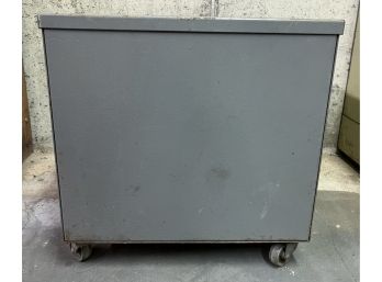 Metal Sectional Storage Box On Wheels