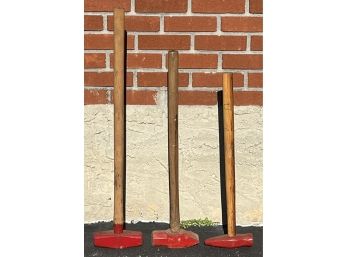 Wooden Handle Sledgehammers - 3 Total