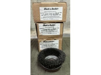 Black & Decker 5 INCH Crimp Wire Cup Brush Wheels - 3 Total