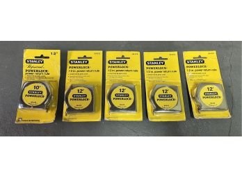 Stanley 10/12FT Tape Measures - NEW - 5 Total