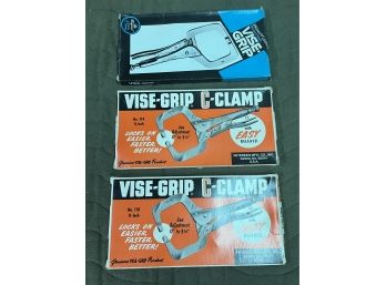 Petersen Vise Grips C-clamps  - 3 Total - NEW