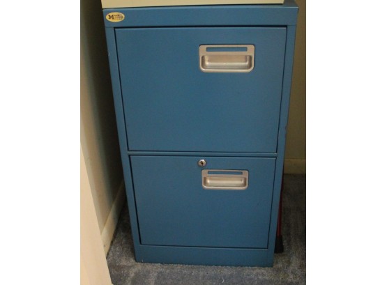 Blue 2 Draw File Cabinet (G77)