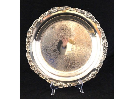 Silver Plate 14' Round Serving Platter (126)