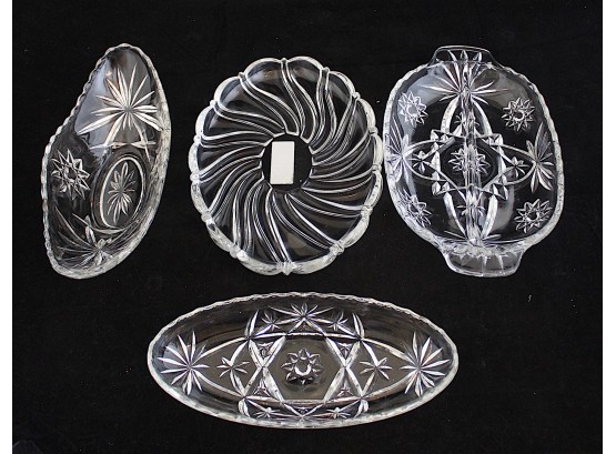 Assorted Crystal Serving Trays, 4 (106)