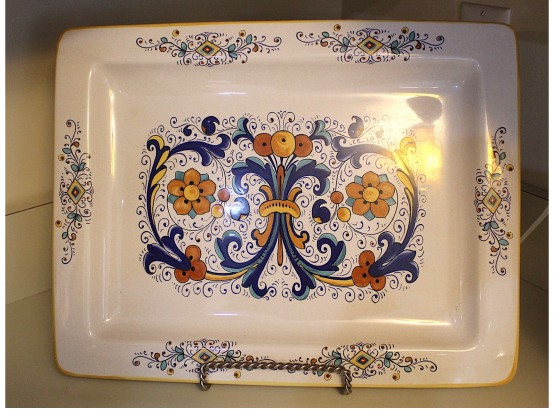 Nova Deruta Pottery Raffaellesco Serving Platter Made In Italy (G11)