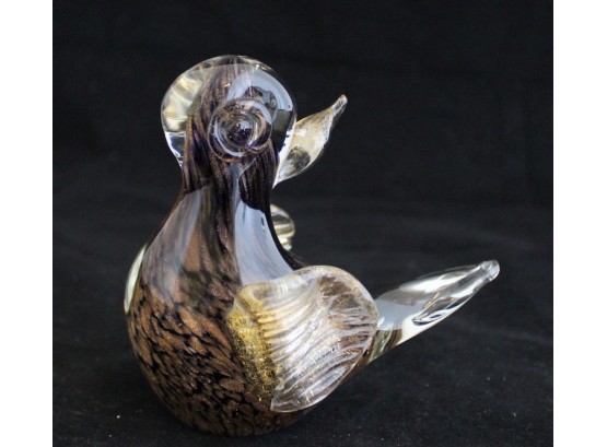 Adorable MCM Blown Glass Duck (074)