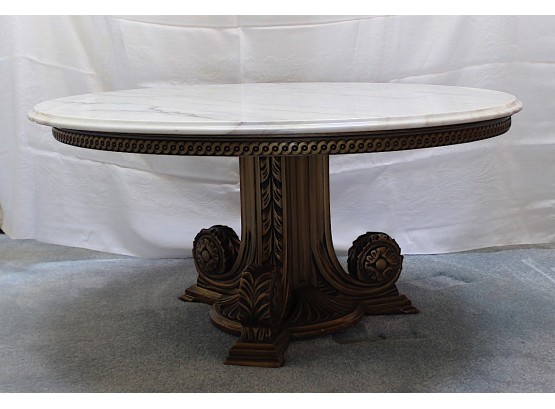 Beautiful Marble Top Round Coffee Table (039)