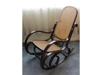 Vintage Bentwood Cane Rocking Chair (G50)