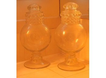 Two Large Glass Ginger Jars (G67)