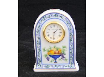 Elegant Vintage Haviland Limoges Porcelain Desk Clock (008)
