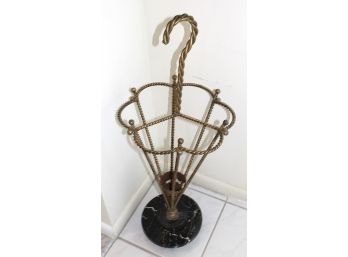 Lovely Brass Umbrella Stand With Marble Base (015)