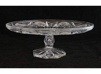 Lovely Floral Frosted Crystal Cake Plate (098)