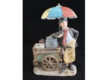 Capodimonte Figurine 'Man With Coffee Cart & Umbrella' (112)