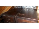 Vintage Shaw-Walker Solid Wood 4 Drawer File Cabinets - 2 Total