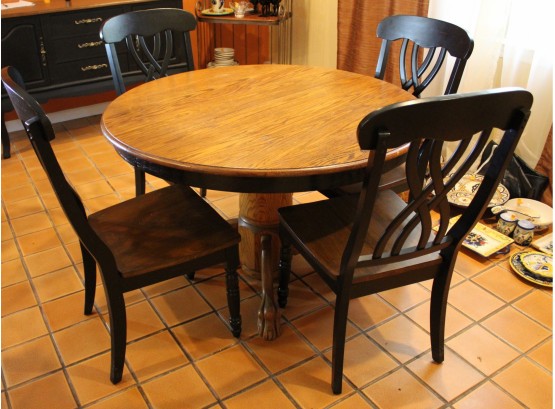 Kitchen Table & 4 Chairs With Leaf (119)