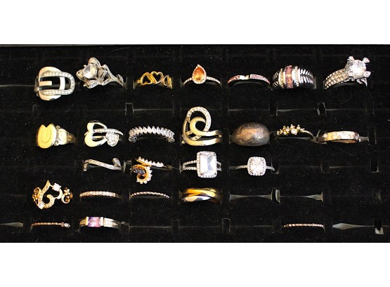 Assorted Costume Jewelry Rings, 24 (B059)