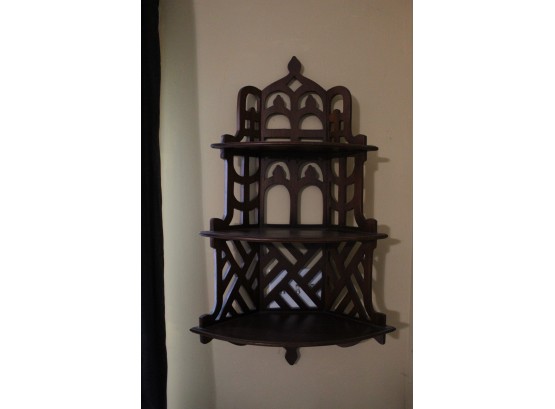 Mahogany Antique Trinket Shelf   (B018)