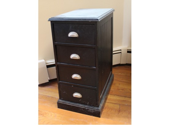 Four Draw Black End Table (198)