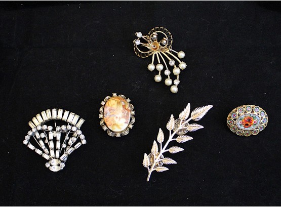 Vintage Assorted Brooch Pins, 5 (B065)