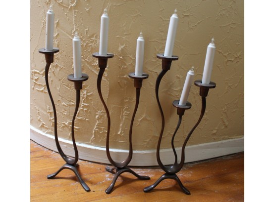 Candle Sticks, Set Of 3 (204)