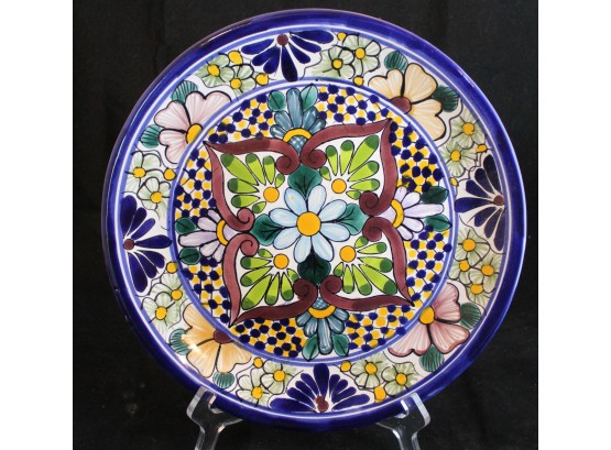 Hand Painted In Mexico Signed Decorative Plate By A.Mora (109)