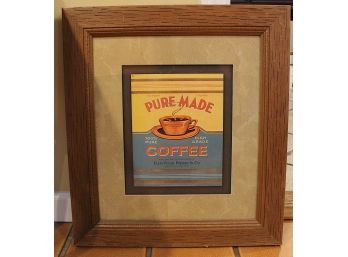 Pure Made Coffee Framed Art (B047)