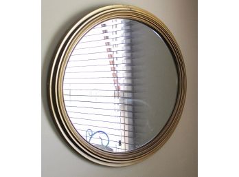 Decorative Gold Toned Round Wall Mirror (B029)
