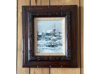 Original Lisa Booth Signed Oil On Canvas Framed - Winter Landscape