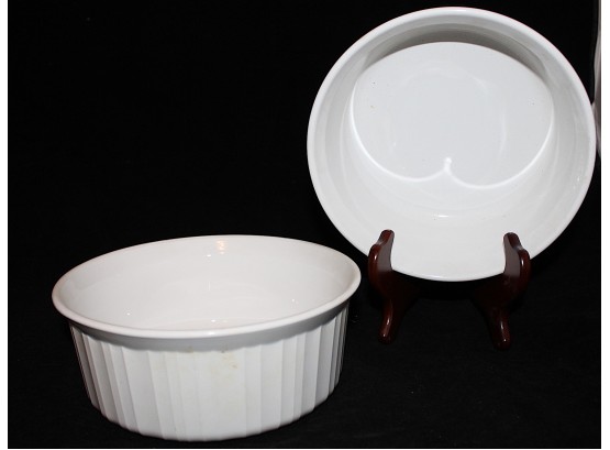 Pair Of Corning Ware 1.6L Round Soufflé Dishes (121)
