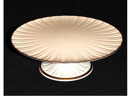 Lenox Cake Platter On Pedestal With 24k Gold Trim (115)