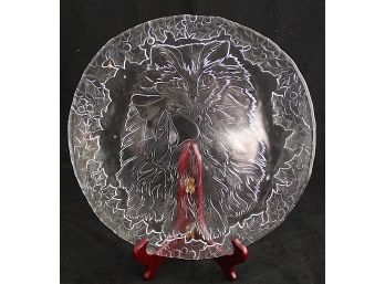 Large Crystal 'Cat' Serving Dish (151)