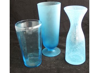 Blue Glass Vases (129)