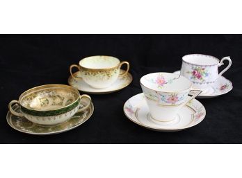 Royal Albert Bone China, Phoenix Bone China, Mintons & Hand Painted Tea Cups & Saucer, 4 (131)