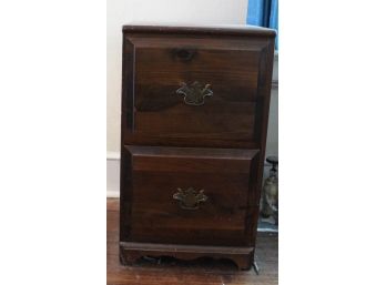 Two Draw Wood File Cabinet (177)