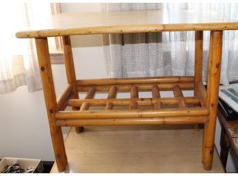 Pair Of Rattan Side Tables (001)