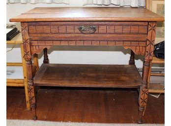 Vintage Oak End Table (000)