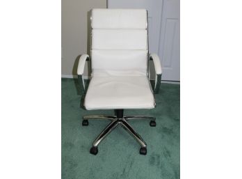 White Leather Desk/Office Chair