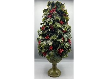 Decorative Faux Holly Tree