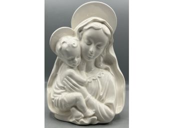 Decorative Ceramic Madonna With Child Figurine