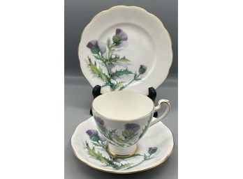 Roslyn Fine Bone China Queen O Th Highlands Teacup Set - 3 Pieces Total - Made In England