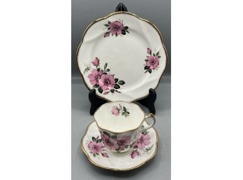 Salisbury Bone China Teacup Set - 3 Pieces Total - Made In England