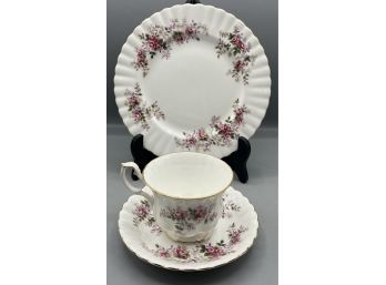 Royal Albert Lavender Rose Bone China Tea Cup Set - 3 Pieces Total - Made In England