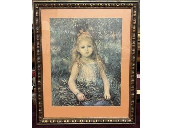 Auguste Renoir Framed Print - Girl With Flowers