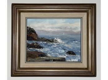 Shirley Lewis Signed Oil On Canvas Framed - Approaching Fog