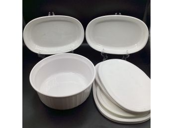 CorningWare Casserole Dishes And Assorted Lids