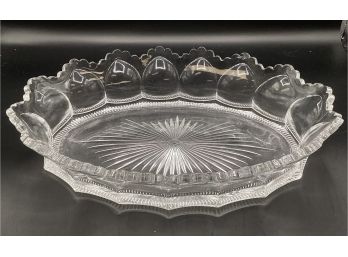 Heisey Glass Scalloped Oval Dish